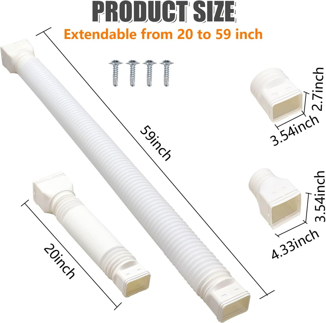 Fallrohr Verlängerung, Flexibel, 20-59 Zoll Universal Abfluss Fallrohr Verlängerungen, Einziehbarer