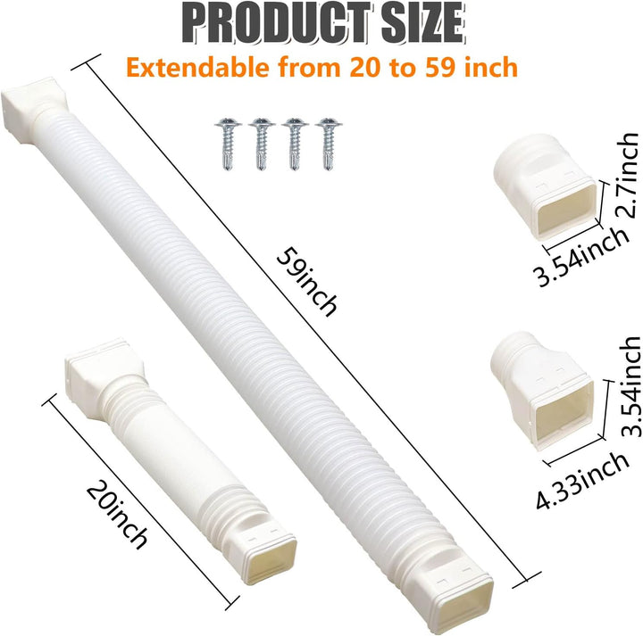 Fallrohr Verlängerung, Flexibel, 20-59 Zoll Universal Abfluss Fallrohr Verlängerungen, Einziehbarer