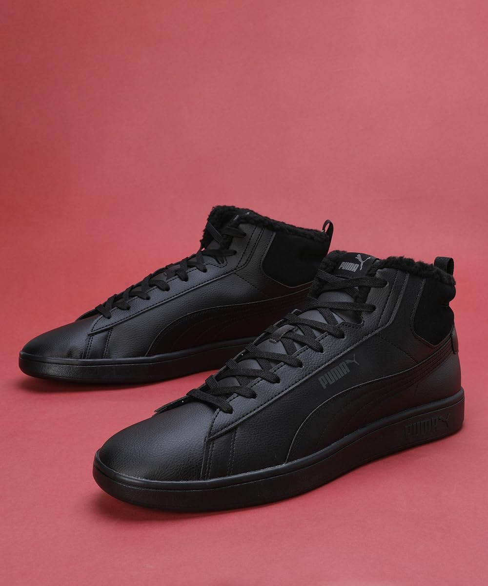 PUMA Herren Smash 3.0 Mid WTR Sneaker 45 EU Black Shadow Gray, 45 EU Black Shadow Gray