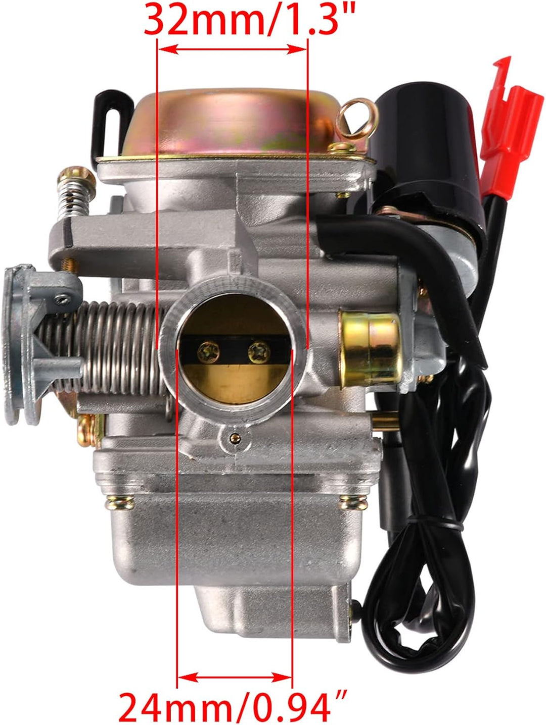 WOOSTAR PD24J Vergaser 24mm Ersatz für 4 Stroke GY6 125ccm 150ccm Taotao ATV Roller 157QMJ Motor, PD