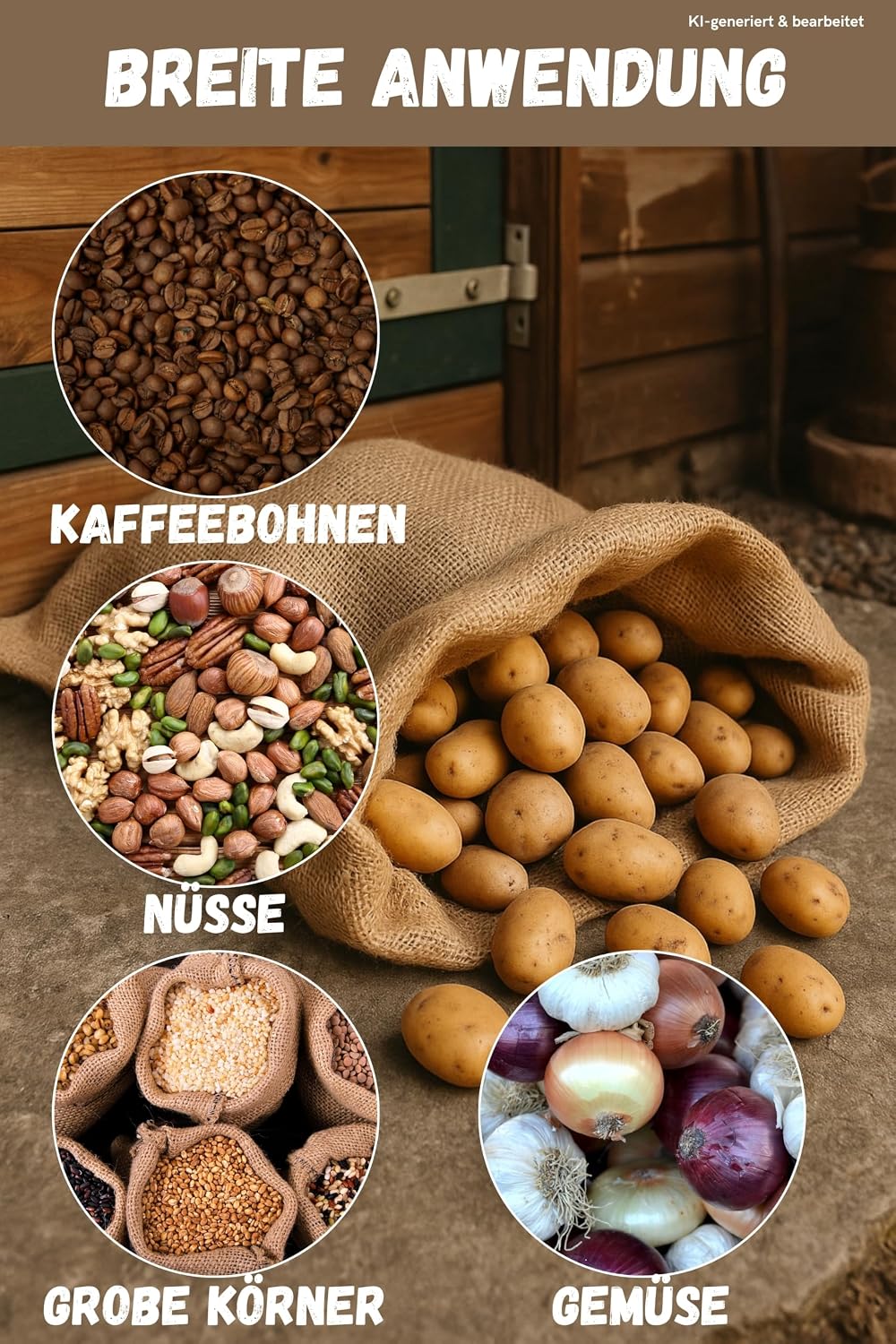 Samenshop24® 10 Stück, Premium Jutesäcke aus 100% Naturfaser, Neu, Grösse 110cm x 60cm, strapazierfä