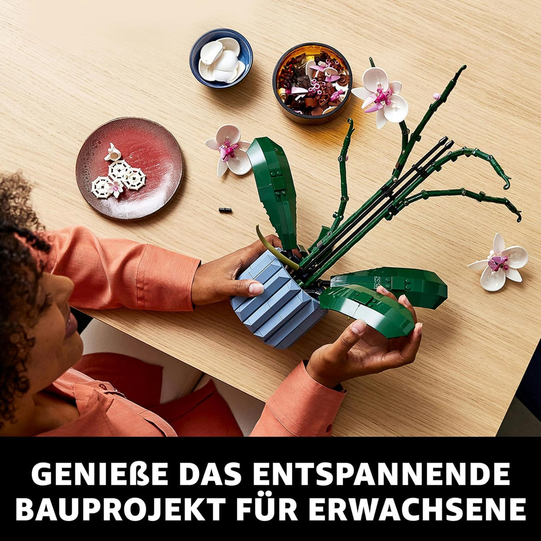 LEGO 10311 Icons Orchidee Set für Erwachsene zum Basteln von Zimmerdeko mit künstlichen Pflanzen, Bo