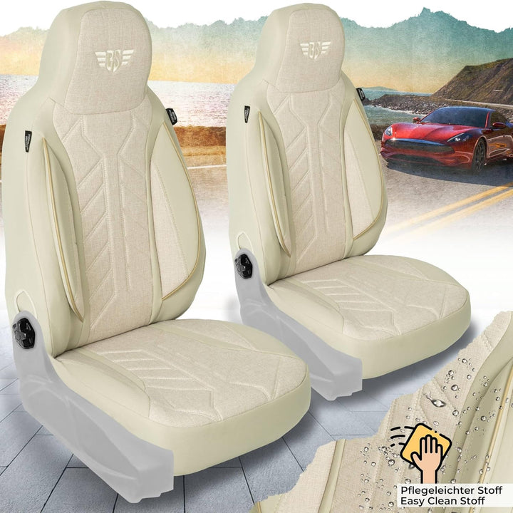 BREMER SITZBEZÜGE Mass Sitzbezüge Schonbezüge für Skoda Fabia 4 PLKT205 PLKT205 - Beige Fabia 4, PLK