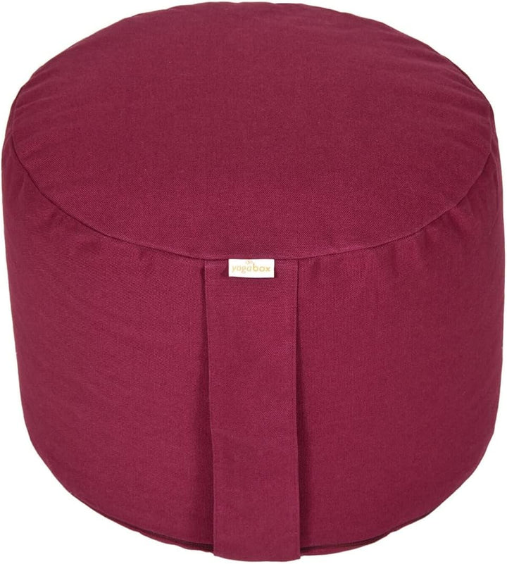 Yogabox Hochwertiges Meditationskissen Rondo Big - Yogakissen extra hoch Bezug und Innenkissen 100%