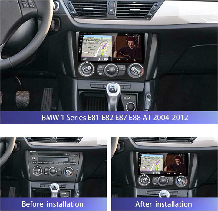 9 Zoll Android 15 Autoradio für BMW 1 Series E81/E82/E87/E88 (2004-2012) - Rückfahrkamera KOSTENLOS