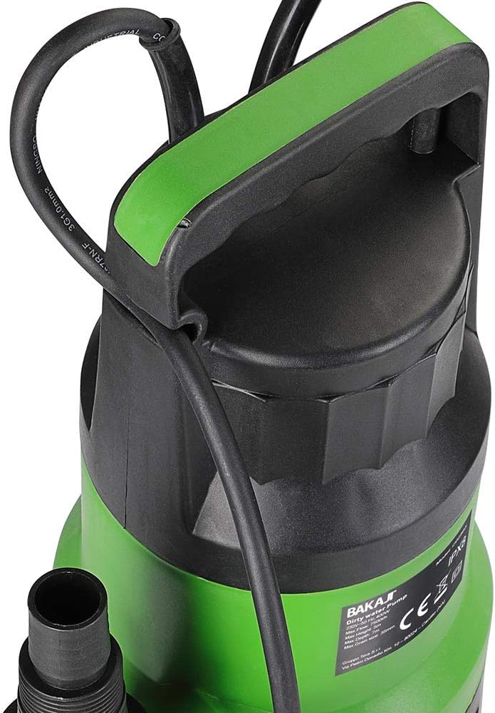 Bakaji Tauchpumpe Elektropumpe Sommerpumpe Wasser dunkel Schmutz Leistung 400 W Förderleistung 7000