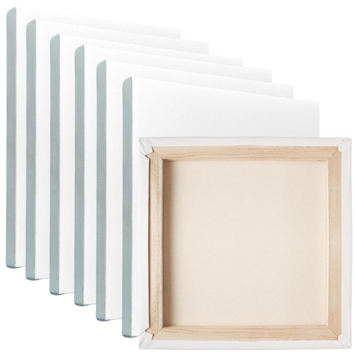 artdee® Keilrahmen 6 Stück (20 x 20 cm) – Kreative Leinwand für deine Kunstwerke – Leinwand zum Bema