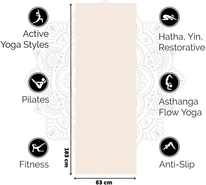 Love Generation - Dicke Yoga Matte Sand, Sand