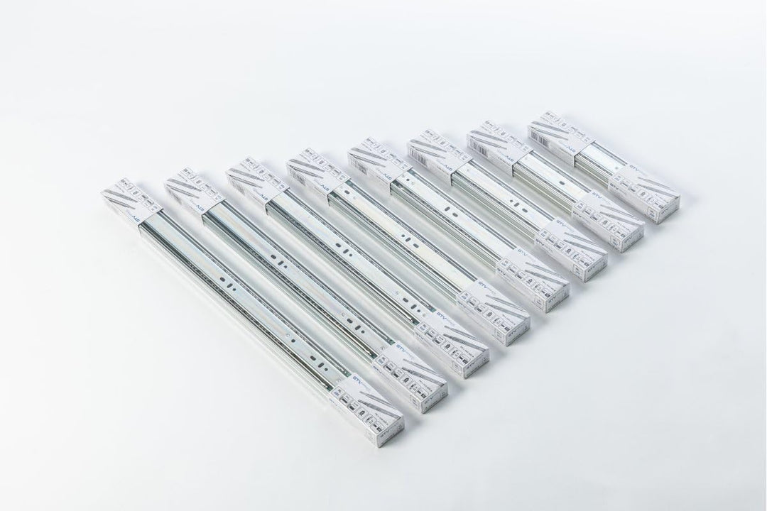 GTV H45 Schubladenschienen - 45.3 x 500 mm-Starken Verzinkt Stahl - Soft-Close Schienensystem - Tele