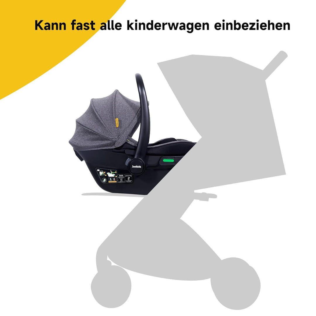 Jovikids Babyschale, Stufenlos verstellbare Liegeposition, Gruppe 0/0+ (40-87 cm) Baby Autositz mit