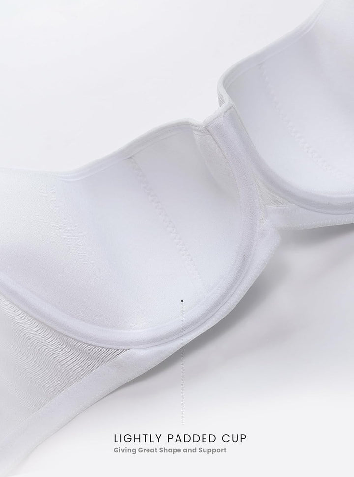 DOBREVA Damen Sexy Balconette BH Spitze BHS mit Bügel Leicht Gepolstert Push Up Grosse Grössen 70B W