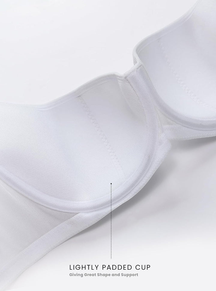 DOBREVA Damen Push Up BH Dirndl Bügel Balconette Spitzen BH Sexy Leicht Gepolstert Grosse Grössen 70