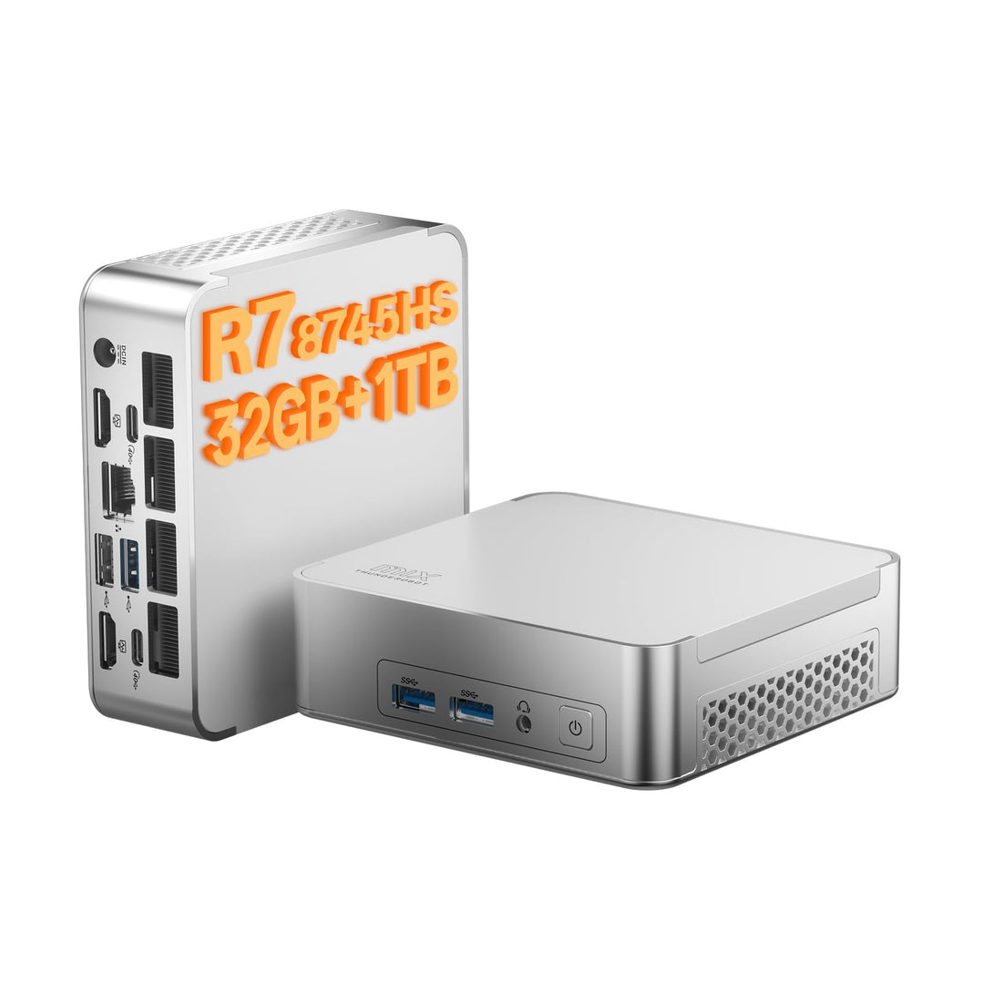 Thunderobot Mini Pc MIX2 R7 8745HS CPU, 32 GB 5600MHz DDR5 RAM 1 TB SSD Mini Desktop Gaming Coumpute