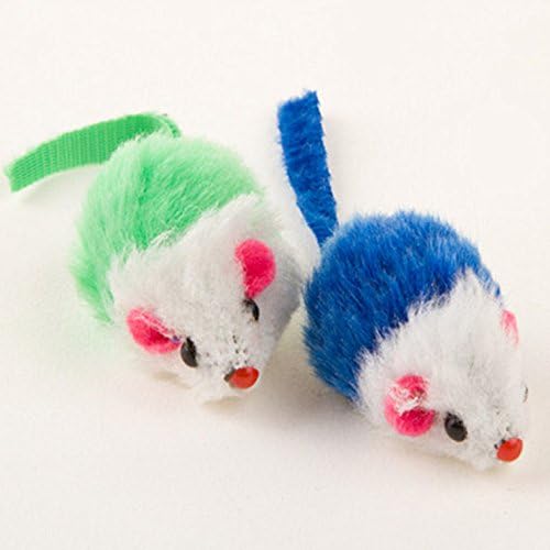 Tera Mice Katzenspielzeug Mäuse mit Katzenminze, gemischt, 10 Stück