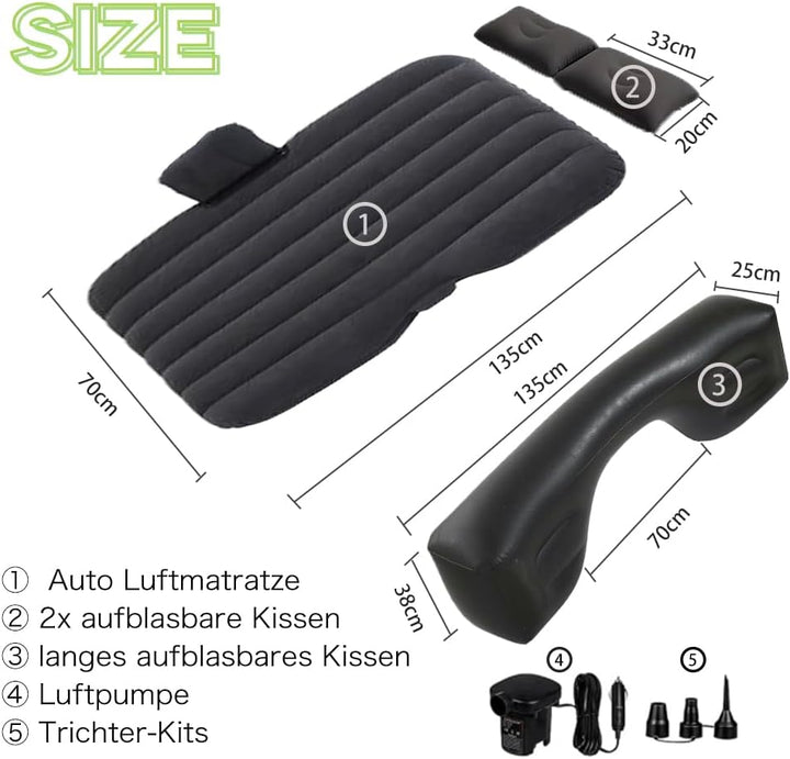 Geterral Auto Matratze,Matratze Für Auto Luftmatratze,Auto Bett Luftmatratze Outdoor Camping Traveli