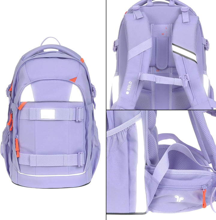 Bold Lässig Ergonomischer Schulrucksack 30L Lavender, Lavender