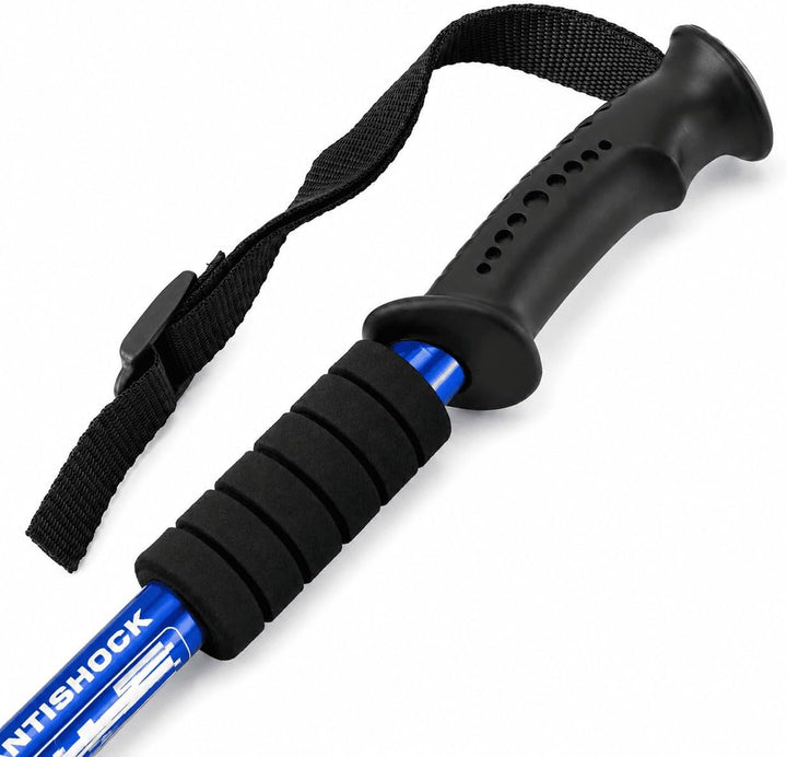 MidGard Teleskop Nordic Walking Stöcke, 50-110 cm höhenverstellbar, Antischock Dämpfung, Wanderstöck