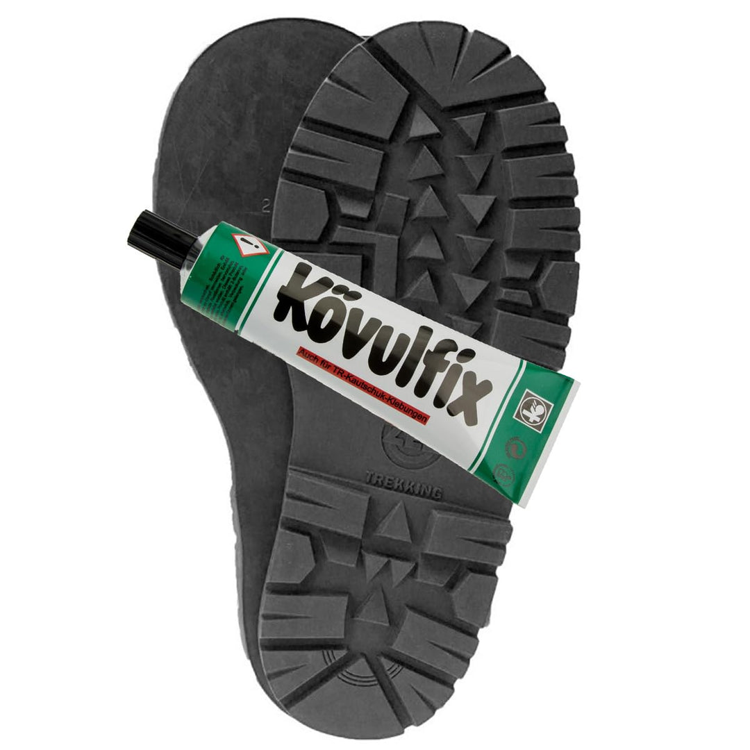 Langsohlen Reparatur Set Trekking Profil mit Kövulfix Schuhkleber extra stark - Reparaturanleitung –