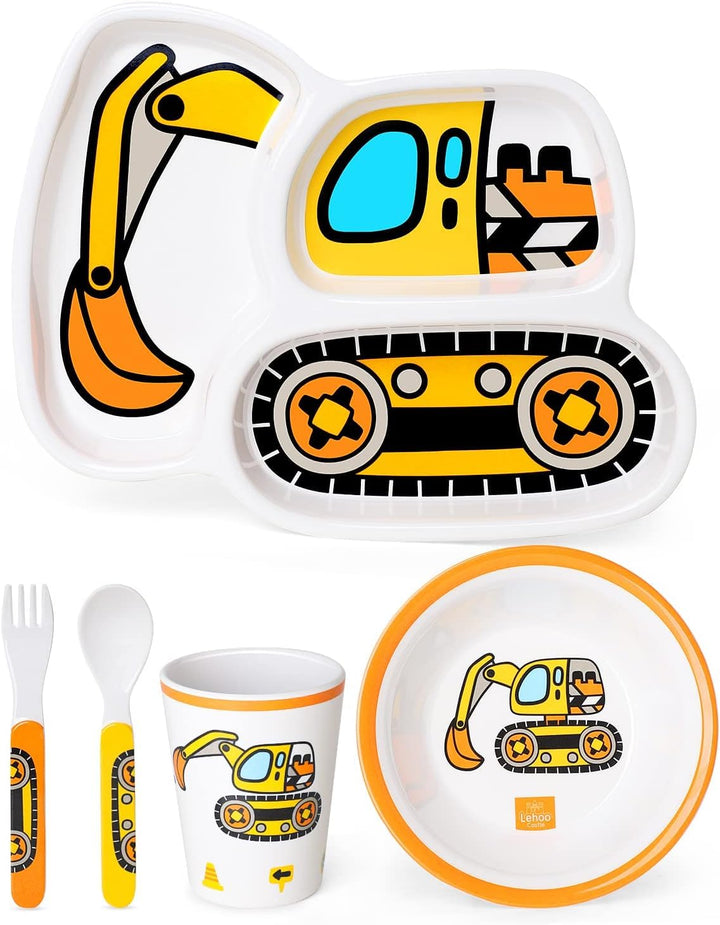 Lehoo Castle Kindergeschirr, Kindergeschirr Set inklusive Kinderteller, Becher, Schälchen, Löffel, G
