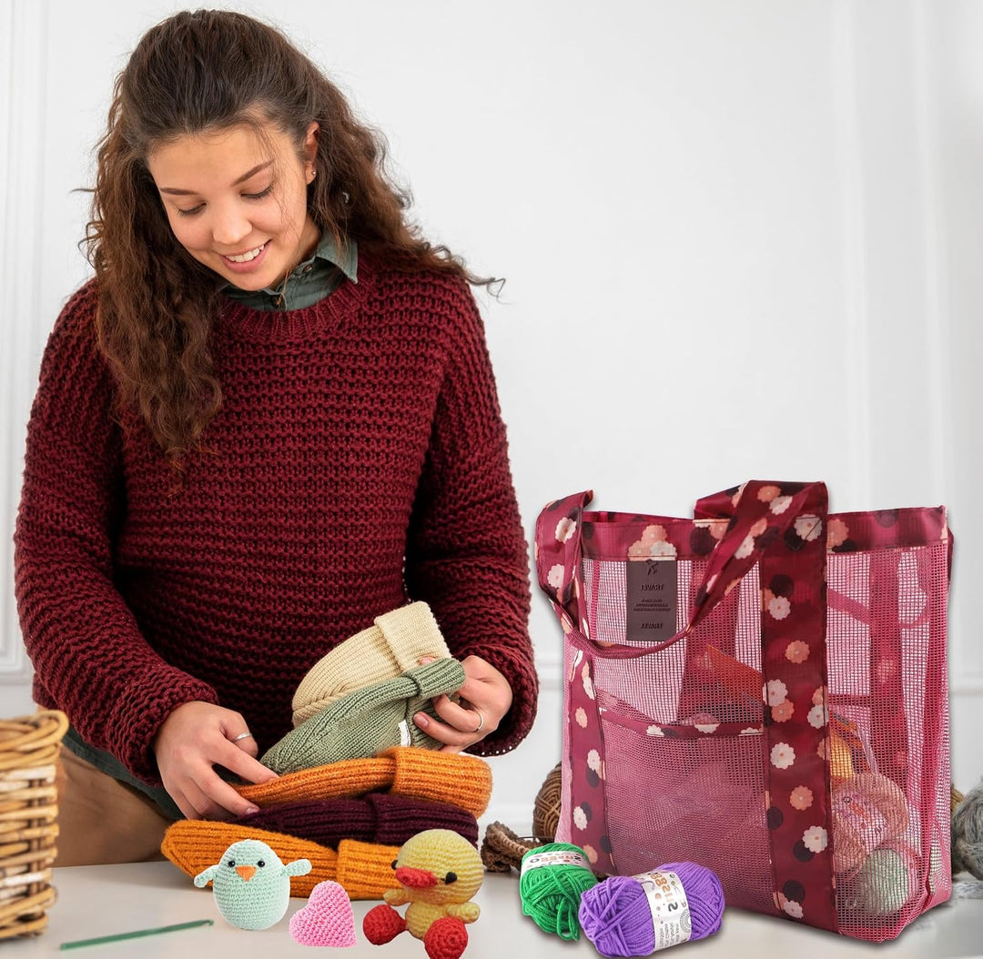 SusggO 95 Stück Häkelset für Anfänger Häkelnadel Set Häkel-Set Komplettes, Amigurumi, Häkel-Set für