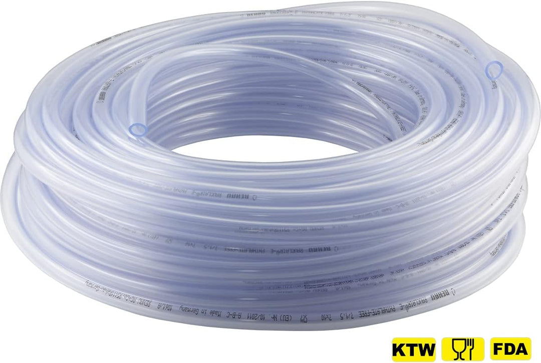 Fittingteile - 25-Meter PVC-Schlauch ohne Gewebeeinlage Lebensmittelqualität für Trinkwasser Drucklu