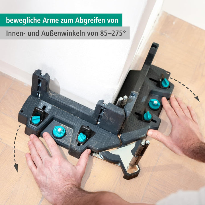 wolfcraft Schmiege und Gehrungsschneidlade PRO 6956000 / 2in1 Gehrungslade zum Schneiden von bis zu