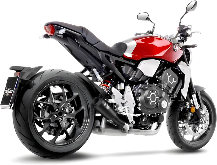 Endschalldämpfer LeoVince SLIP-ON SBK LV-10 FULL BLACK, Edelstahl schwarz, mit Zulassung für Honda C