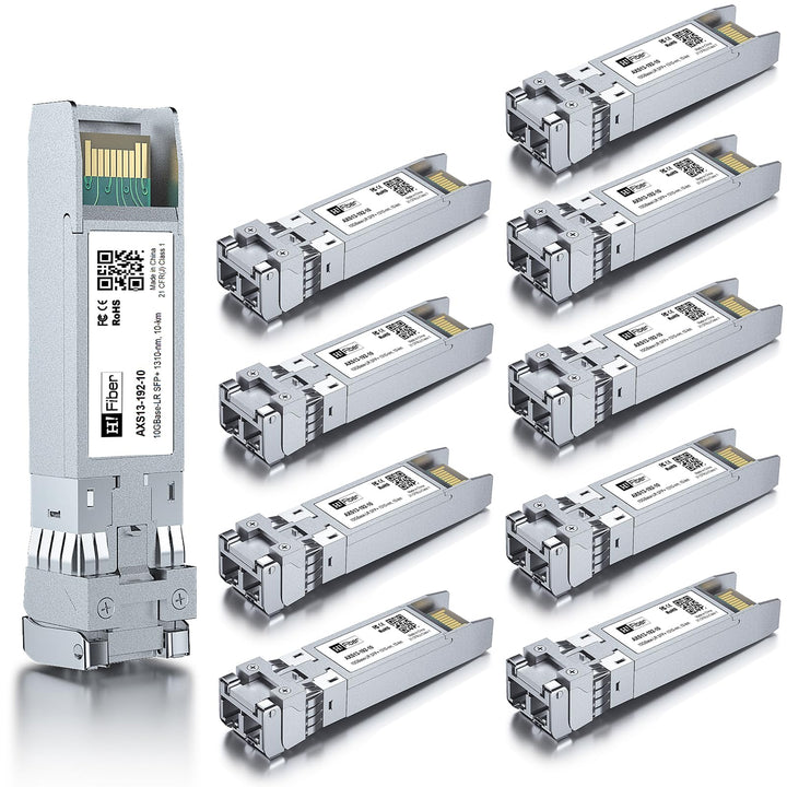 10 Stück,10G Single Mode SFP+ LC Modul, 10GBase-LR Fiber Transceiver für Cisco SFP-10G-LR, Meraki MA