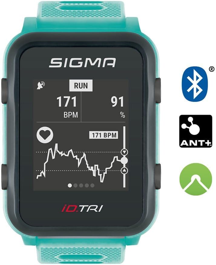 Sigma Sport iD.TRI GPS Triathlon-Uhr mit Trainings- und Wettkampffeatures, Navigation, Smart Notific