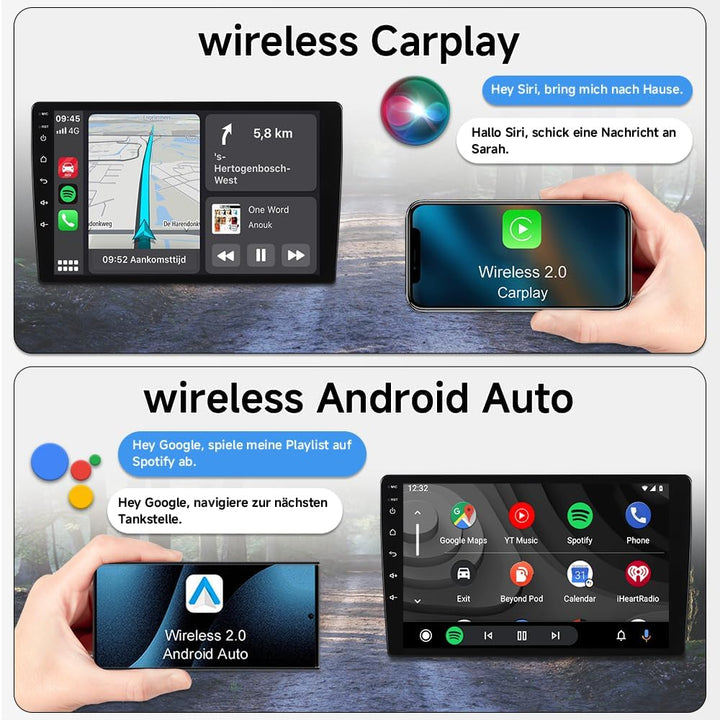 Autoradio für FIAT 500 500C 2007-2015, 9 Zoll Android 15 Octa-Core 4+64GB Bluetooth Autoradio mit Na