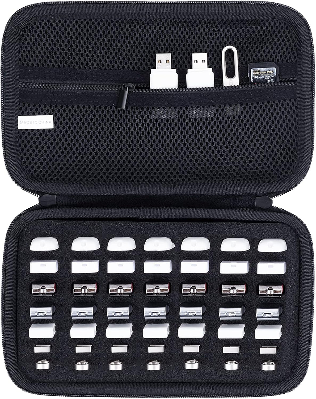Aenllosi Hülle für USB Flash Drive Speicherkartenhalter Aufbewahrung | Netztasche für Kabel und Zube