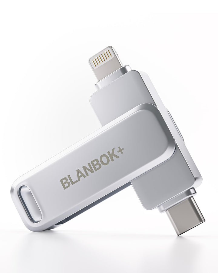 MFi Zertifizierter USB C Stick für iPhone 15, 3 in 1 Memory Stick, Externer Speicher für Lightning/i