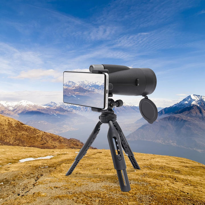 Monokulares Teleskop, Monokular Fernrohr Erwachsene mit Halterung,Stretchable Stativ Wasserdicht Zoo