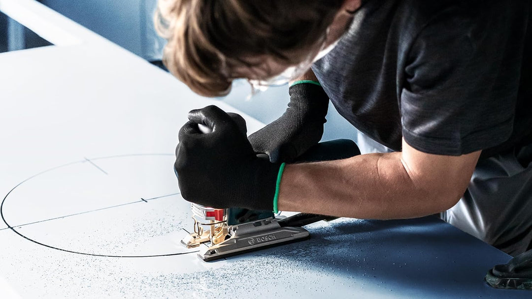 Bosch 5x EXPERT Hardwood 2-side clean T308BFP Stichsägeblatt (für Kunststoffbeschichtete Platten, Kü
