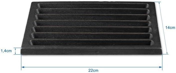GRILLROSTPROFI Ascherost - Feuerrost - Kohlerost - Kaminrostin Premium-Qualität, Gusseisen, 14 x 22