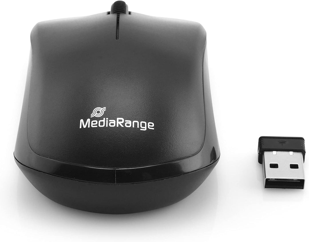 MediaRange kabelloses Funk-Tastatur und 3 Tasten Funk-Maus Set, deutsches QWERTZ Layout, PC Tastatur
