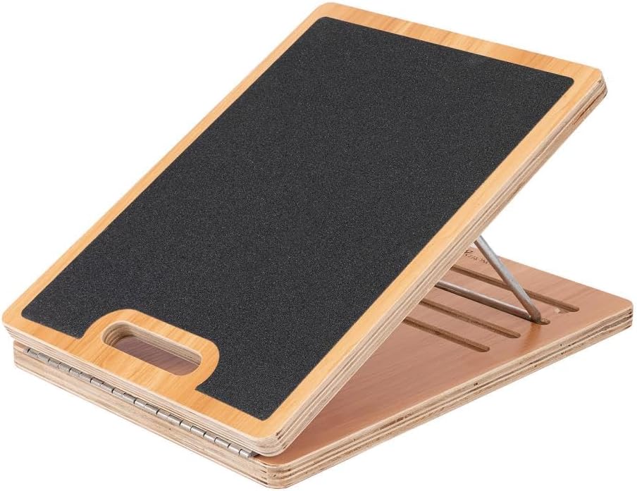 StrongTek Portable Wooden Slant Board mit einstellbarem Schrägbrett und Wadenstrecke, Professionelle