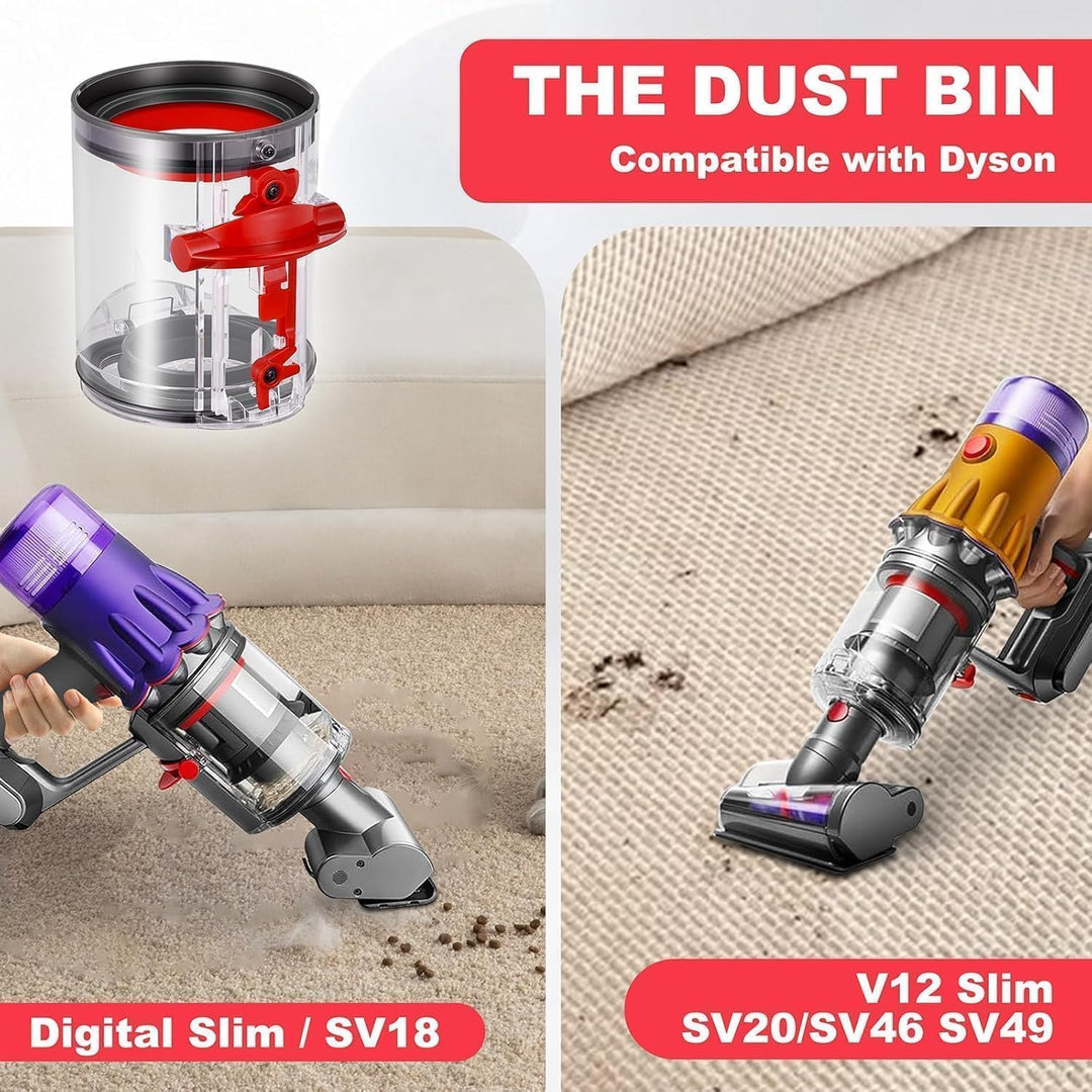 Staubbehälter für Dyson V12 SV18 SV20 Detect Slim/V10 Digital Slim Behälter Ersatzteile Staubeimer M