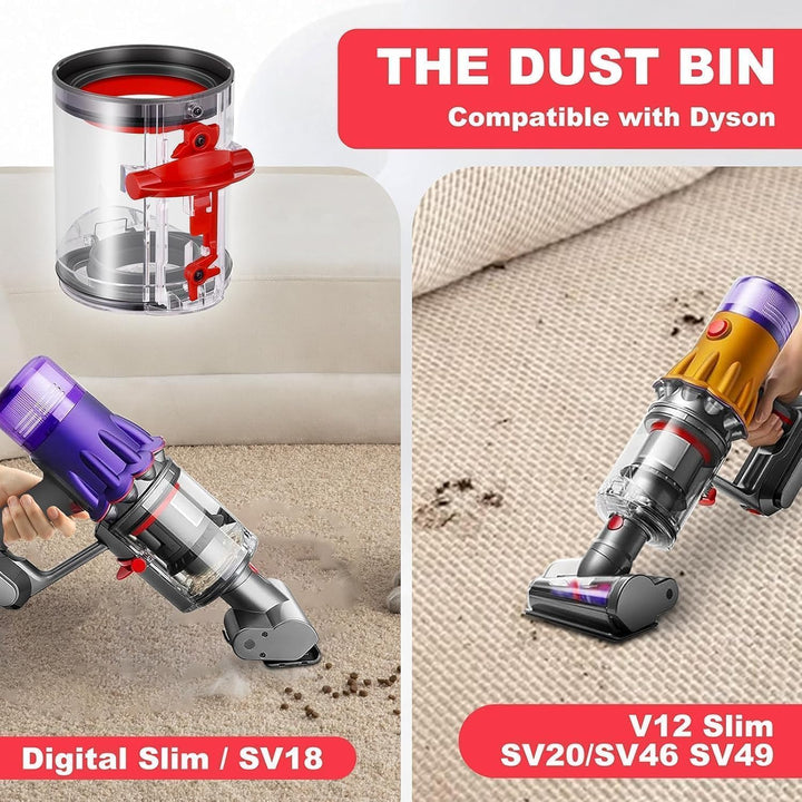 Staubbehälter für Dyson V12 SV18 SV20 Detect Slim/V10 Digital Slim Behälter Ersatzteile Staubeimer M