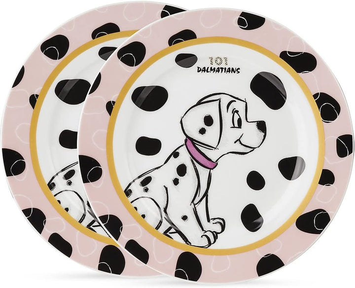 Egan Set 2 Teller aus Porzellan, Rosa, 19 cm, 101 Disney, 227004