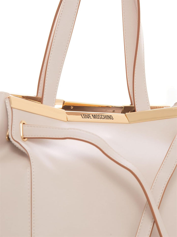 Love Moschino Women's Jc4323pp0gkf0 Shoulder Bag, 30X27X17 Ecru, Ecru