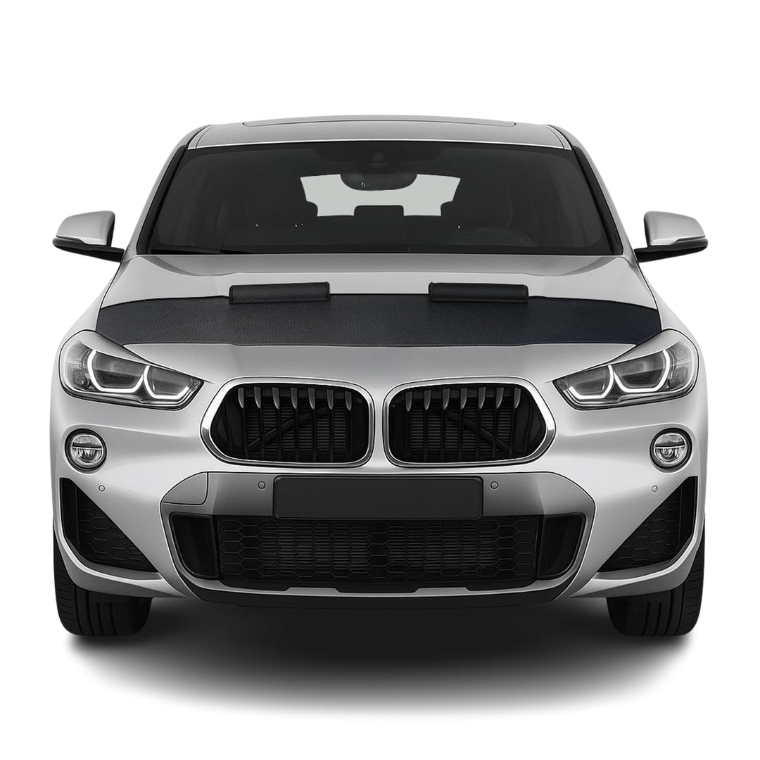 Haubenbra Bonnet Bra Steinschlagschutzmaske kompatibel mit BMW X2 F39 2018-2023 1x Halb Motorhaubesc