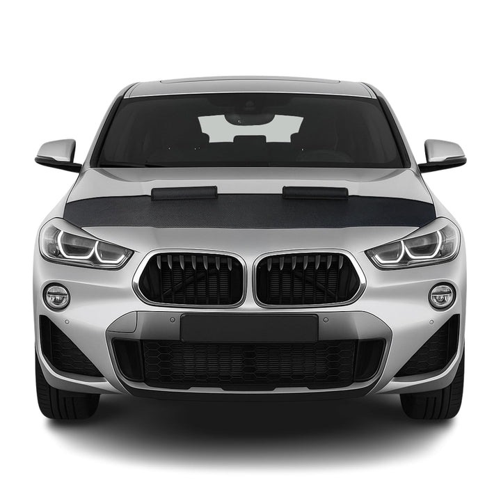 Haubenbra Bonnet Bra Steinschlagschutzmaske kompatibel mit BMW X2 F39 2018-2023 1x Halb Motorhaubesc