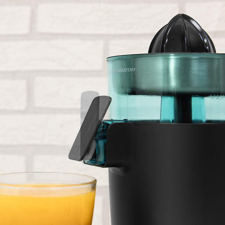 Cecotec Elektrischer Orangenentsafter Zitrus TowerAdjust Easy Black 800 Inox. 800W, einstellbarer Fr