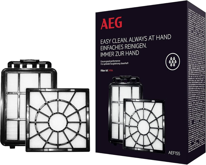 AEG AEF155 Filter-Set (1 Mikrofilter, 1 Abluftfilter, Filtertausch, optimale Filtrationsleistung, ve