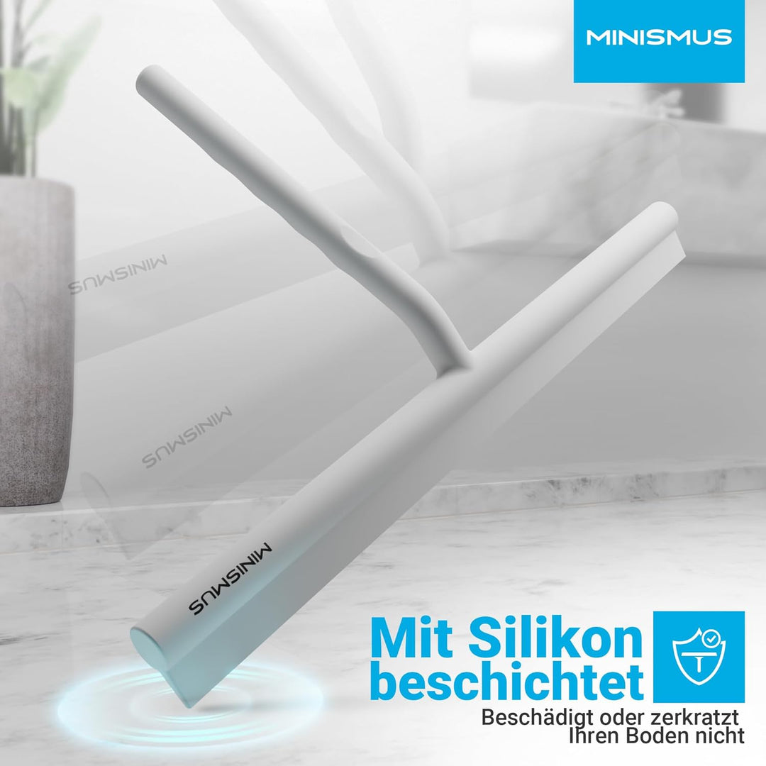 Minismus Duschabzieher - Abzieher für Dusche, Bad, Fliesen, Spiegel, Fenster - inkl. Magnet-Halterun