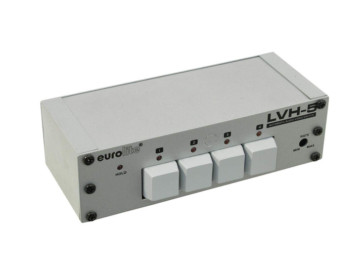Eurolite LVH-5 Automatischer Video-Umschalter | 4 Eingänge mit Durchschleifausgang über BNC-Stecker