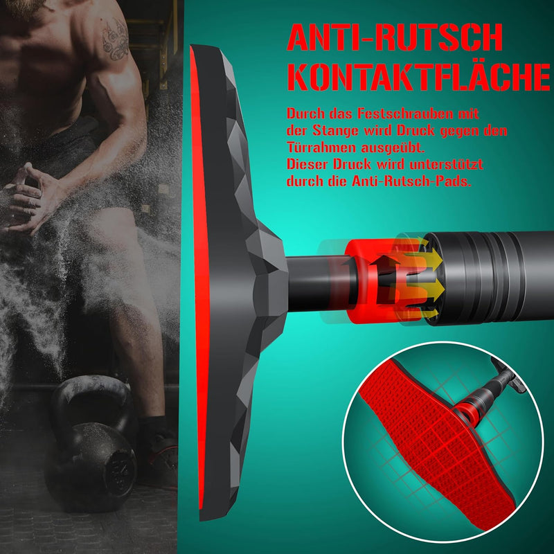 KESSER® Klimmzugstange Türrahmen verstellbar, Pull Up Bar Heimturnhalle, Reckstange ohne Schrauben/B