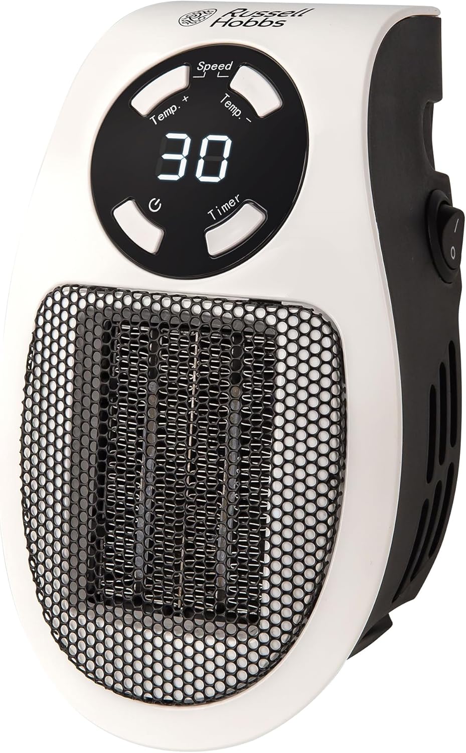 Russell Hobbs RHPH2001 Heater with Ceramic Plug-in Heater, 500 W, Adjustable Thermostat, 12-Hour Tim