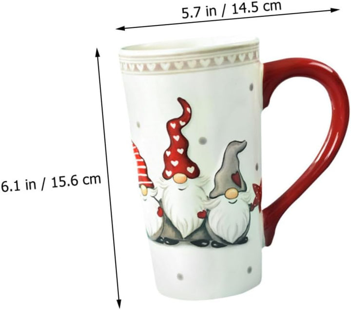 Cabilock Weihnachts Keramik Becher 1Pc Gross Milchklaus Relief Weihnachten Handheld für Gemischt Por
